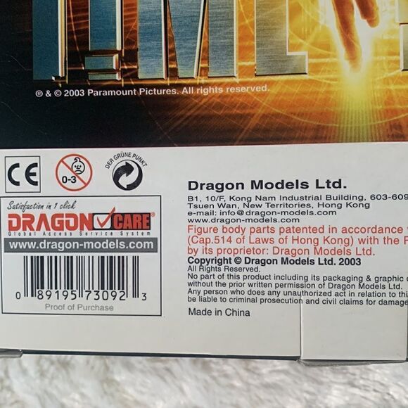 Dragon 12” Action Figure Andre Marek from Timeline Gerard Butler Toys - Picture 7 of 16